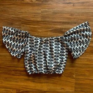 Off the shoulder crop top